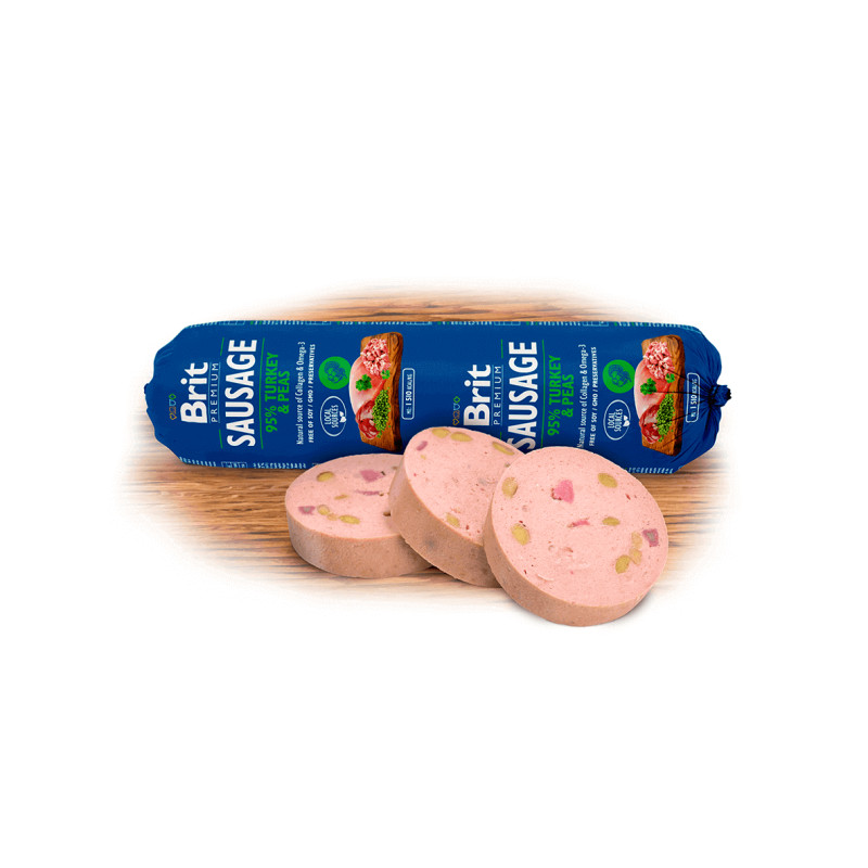 Brit Premium kalkuniliha ja hernestega vorst koertele