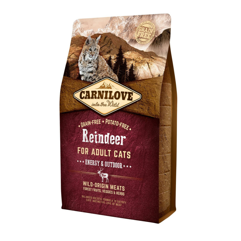Carni Love Reindeer Adult Cat Energy & Outdoor kuivtoit kassidele