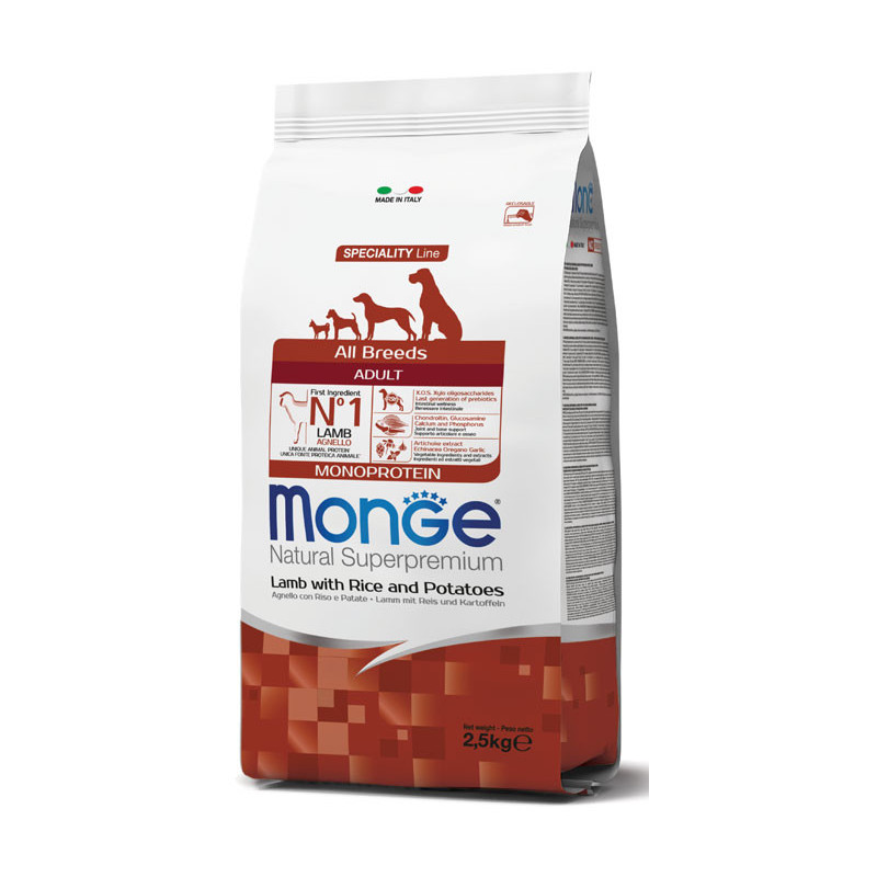 Monge All Breeds Adult Lamb kuivtoit koertele - bosse.ee