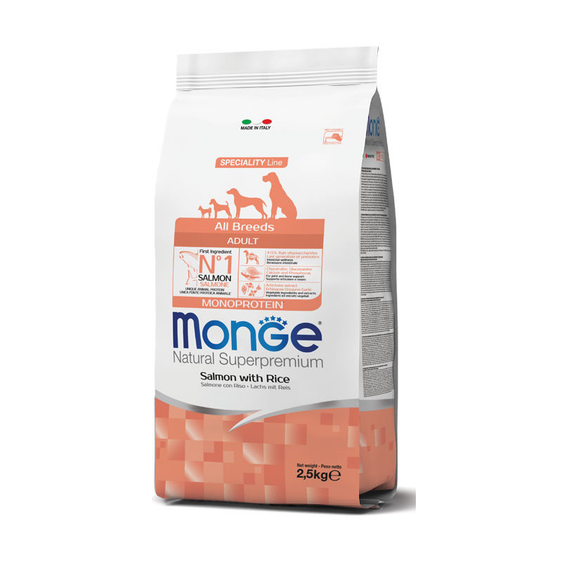 Monge All Breeds Adult Salmon & Rice kuivkoeratoit-Bosse.ee