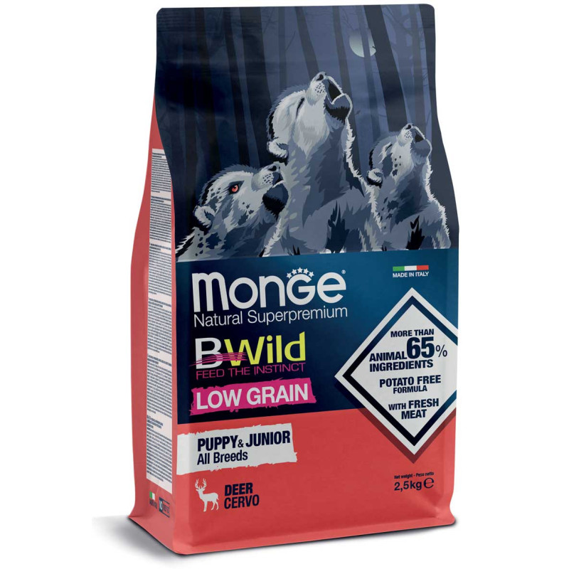 Monge BWild All Breeds Puppy & Junior Deer kuivtoit kutsikatele-Bosse.ee