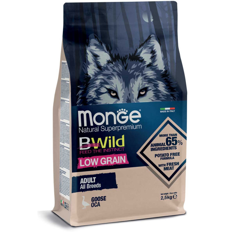 Monge BWild All Breeds Adult Goose kuivtoit koertele-Bosse.ee