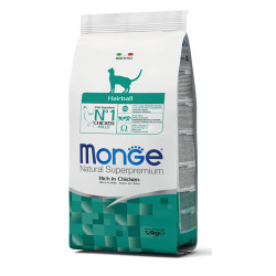Monge Hairball Rich in Chicken kuivtoit kassidele - bosse.ee