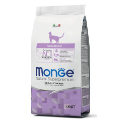 Monge Sterilized Rich in Chicken kuivtoit steriliseeritud kassidele - bosse.ee