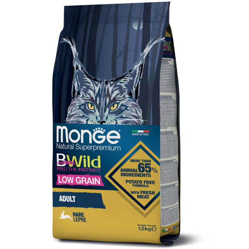 Monge BWild Adult Cat Hare kuivtoit kassidele - Bosse.ee