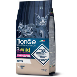 Monge BWild Kitten Goose kuivtoit kassidele - Bosse.ee