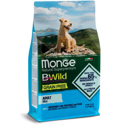 Monge Grain Free Mini Adult Anchovies teraviljavaba kuivtoit väikestele koeratõugudele-Bosse.ee