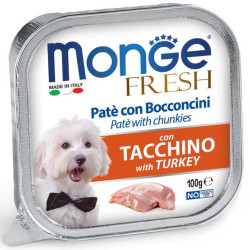 Monge Fresh pasteet kalkunitükkidega koertele - bosse.ee