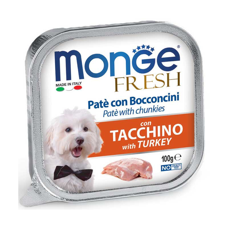 Monge Fresh pasteet kalkunitükkidega koertele - bosse.ee