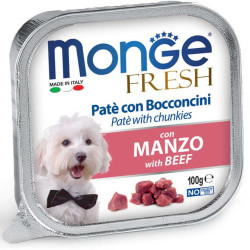 Monge Fresh veiselihatükkidega pasteet koertele - bosse.ee