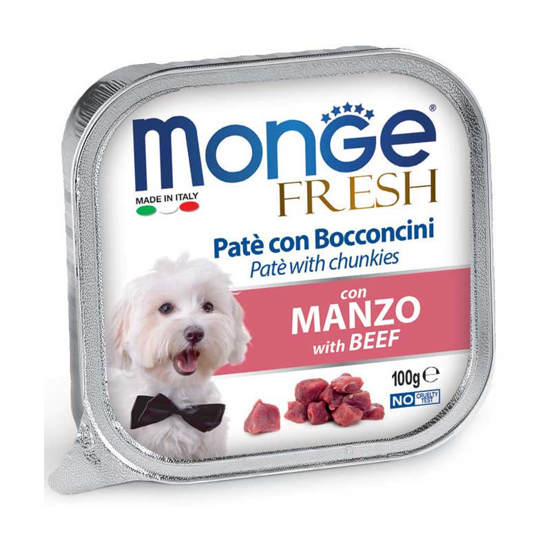 Monge Fresh veiselihatükkidega pasteet koertele - bosse.ee