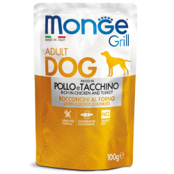 Monge Grill Dog Pouches kana- ja kalkunikonservid koertele - Bosse.ee