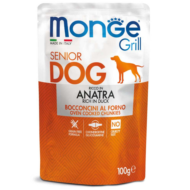 Monge Grill Dog Pouches pardikonservid vanematele koertele  - Bosse.ee