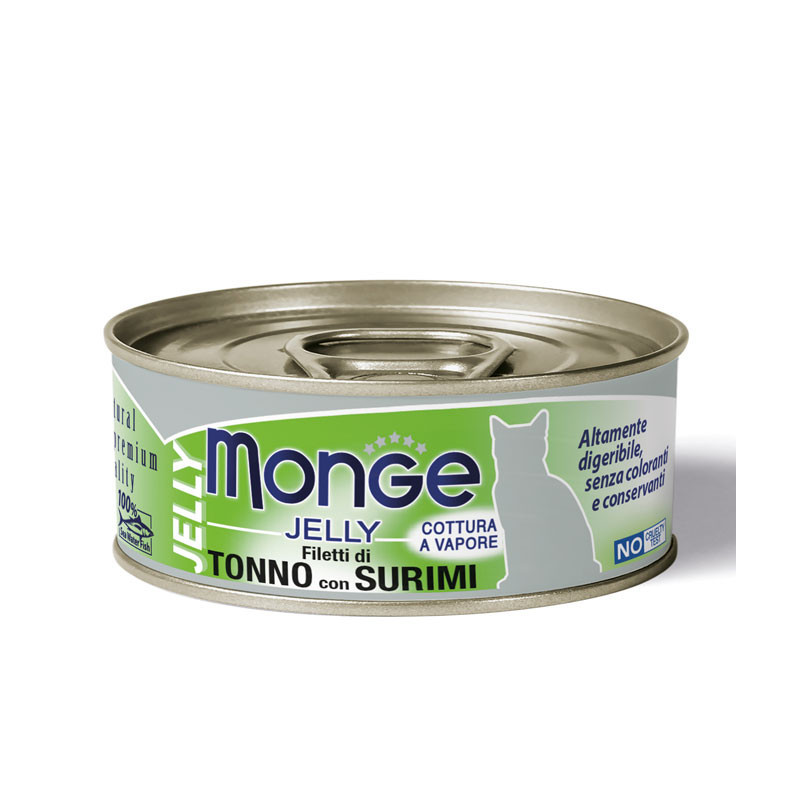 Monge Jelly konservid tuunikala ja surimiga kassidele - bosse.ee