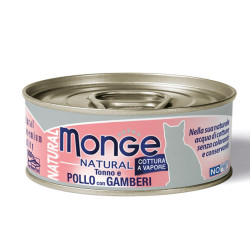 Monge Natural konserv tuunikala, kana ja krevettidega kassidele - bosse.ee