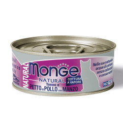 Monge Natural konserv tuunikala, kana ja veiselihaga kassidele - bosse.ee