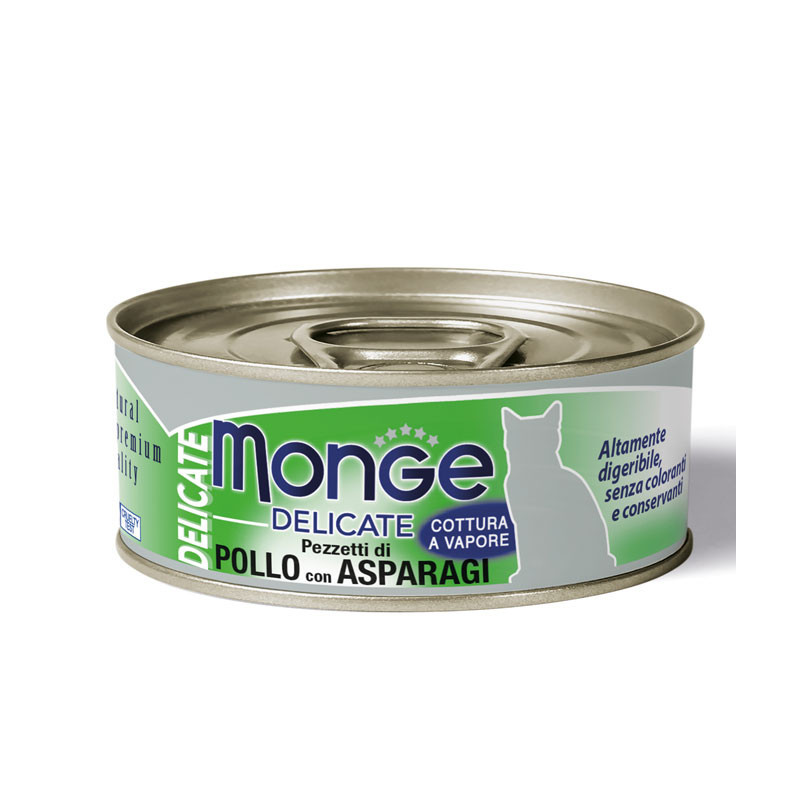 Monge Delicate kana ja spargliga kasside konservtoit-Bosse.ee