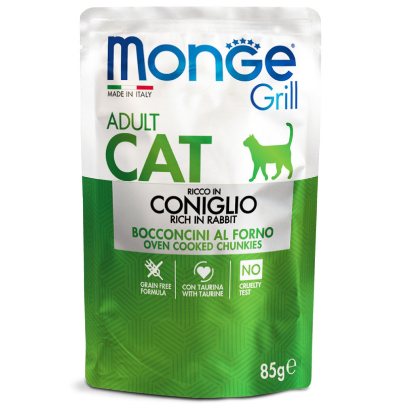 Monge Grill Cat Pouches konservid küülikuga kassidele - bosse.ee
