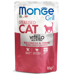 Monge Grill Cat Pouches vasikaliha konservid steriliseeritud kassidele - bosse.ee