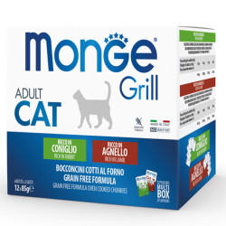 Monge Grill Multipack konservikomplekt küüliku ja lambalihaga kassidele - Bosse.ee