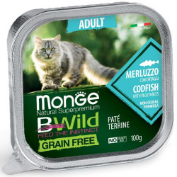 Monge BWild Adult tursapasteet köögiviljadega kassidele-Bosse.ee