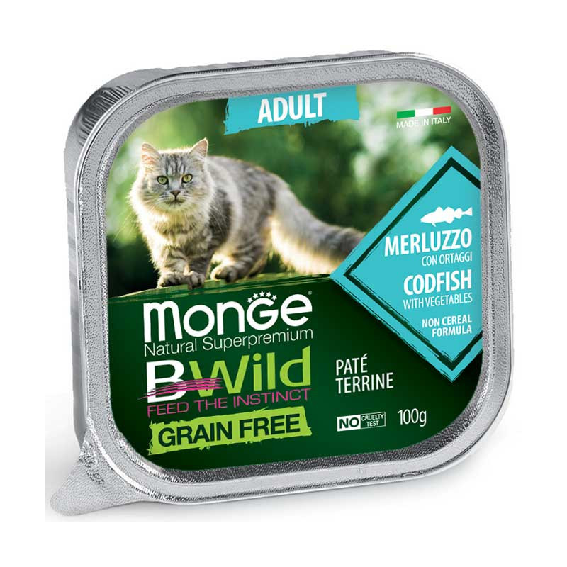 Monge BWild Adult tursapasteet köögiviljadega kassidele-Bosse.ee
