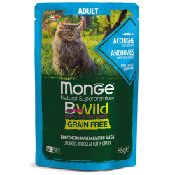 Monge BWild Adult konservtoit anšooviste ja köögiviljadega kassidele-Bosse.ee