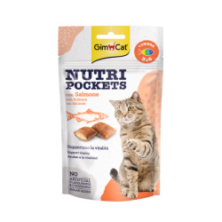 GimCat Nutri Pockets with Salmon and Omega 3&6 maiuspalad kassidele - Bosse.ee