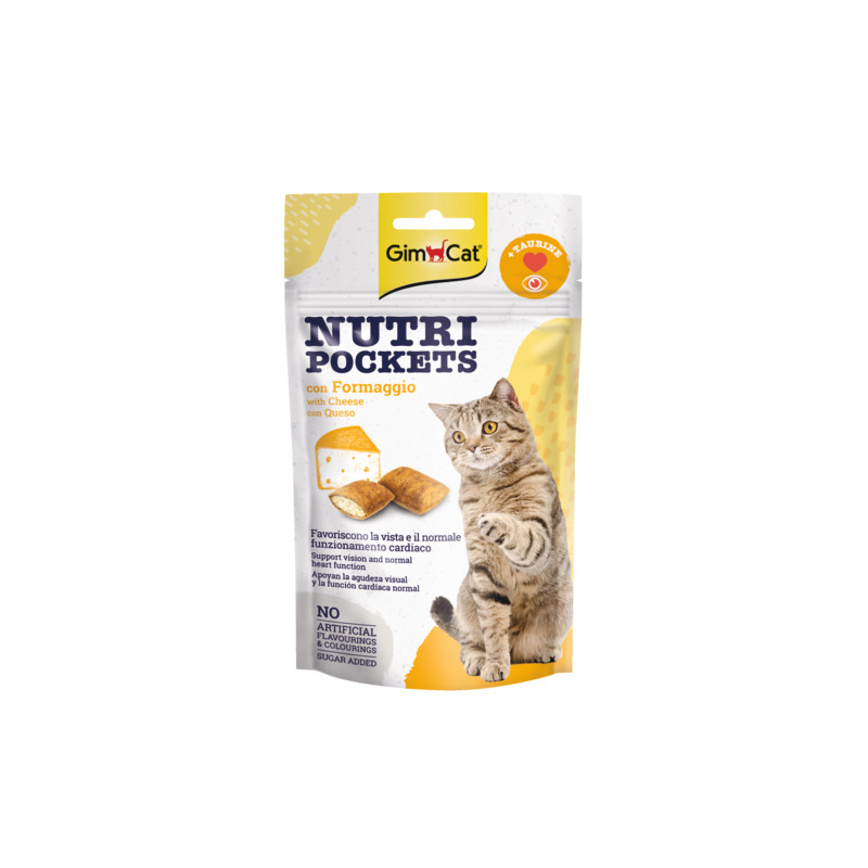 GimCat Nutri Pockets with Cheese & Taurine maiuspalad kassidele - Bosse.ee