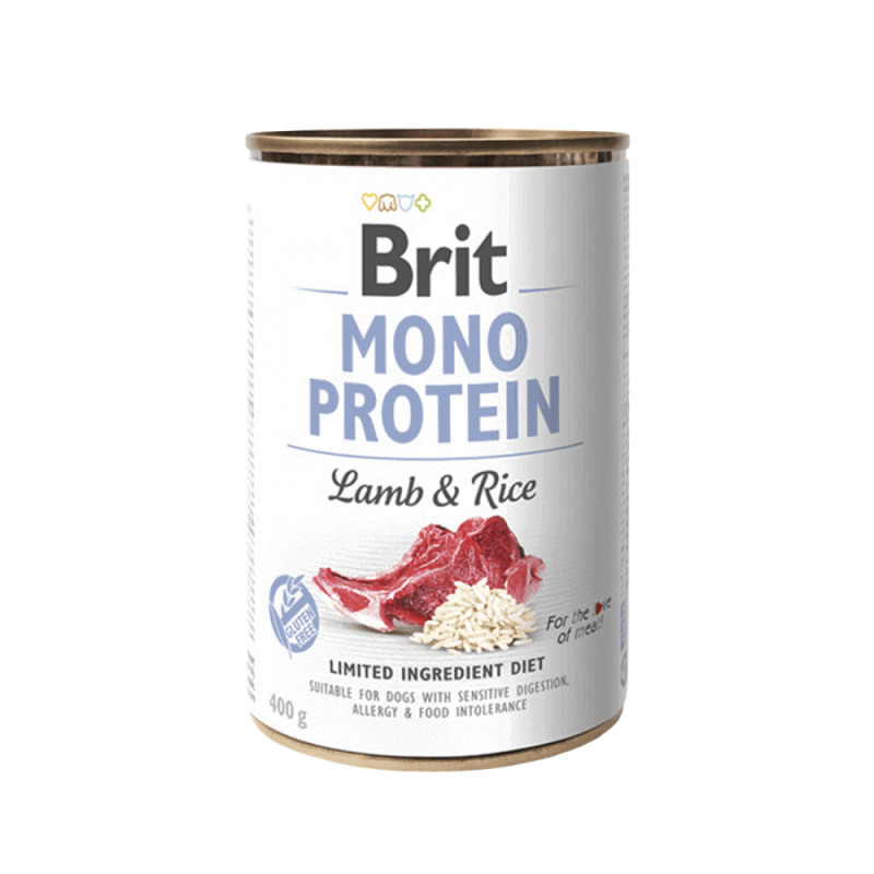 Brit Care Mono Protein Lamb & Rice ühe valguga konservsöötkoertele - Bosse.ee