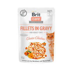 Brit Care Cat Fillets in Gravy Choice Chicken kanakonserv kassidele - Bosse.ee