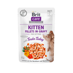 Brit Care Kitten Fillets in Gravy Turkey kalkunikonserv kassipoegadele - Bosse.ee