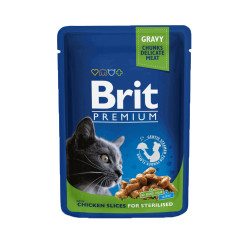 Brit Premium Chicken Slices Sterilized konserv kassidele - Bosse.ee