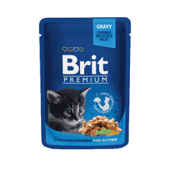 Brit Premium Chicken Chunks Kitten konserv kassipoegadele - Bosse.ee