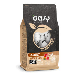 Oasy Grain Free Adult Medium & Large Lamb teraviljavaba lambalihaga kuivtoit koertele - Bosse.ee