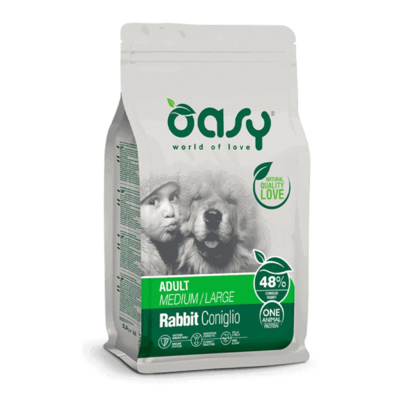 Oasy Adult Medium & Large Rabbit kuivtoit küülikuga koertele - Bosse.ee