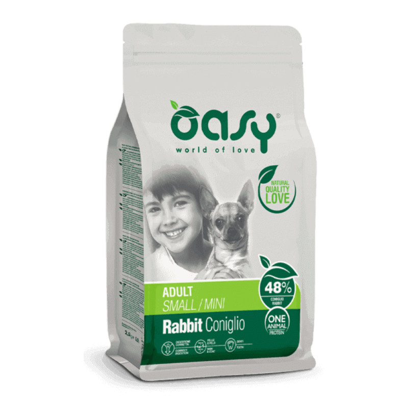 Oasy Adult Mini Rabbit kuivtoit küülikuga koertele - Bosse.ee