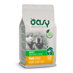 Oasy Adult Medium & Large Pork kuivtoit sealihaga koertele - Bosse.ee