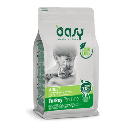 Oasy Adult Cat Sterilized Turkey kuivtoit kalkuniga steriliseeritud kassidele - Bosse.ee
