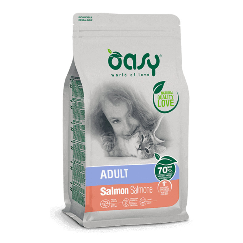 Oasy Adult Cat Salmon kuivtoit lõhega kassidele - Bosse.ee