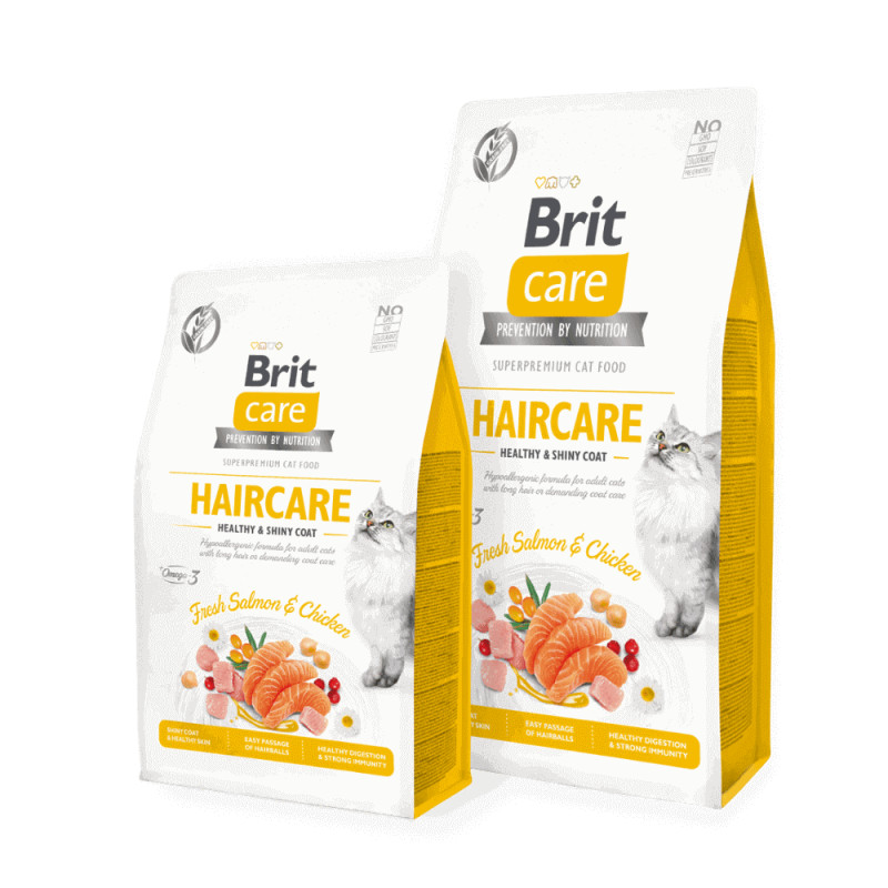 Brit Care Cat Haircare kuivtoit kassile kana ja lõhega - Bosse.ee