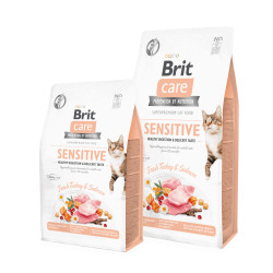 Brit Care Cat Sensitive Healthy Digestion kuivtoit kassile kalkuni ja lõhega - Bosse.ee