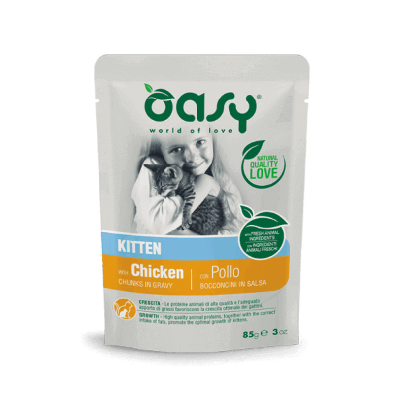 Oasy Kitten Chicken guljašš kanaga kassipoegadele - Bosse.ee