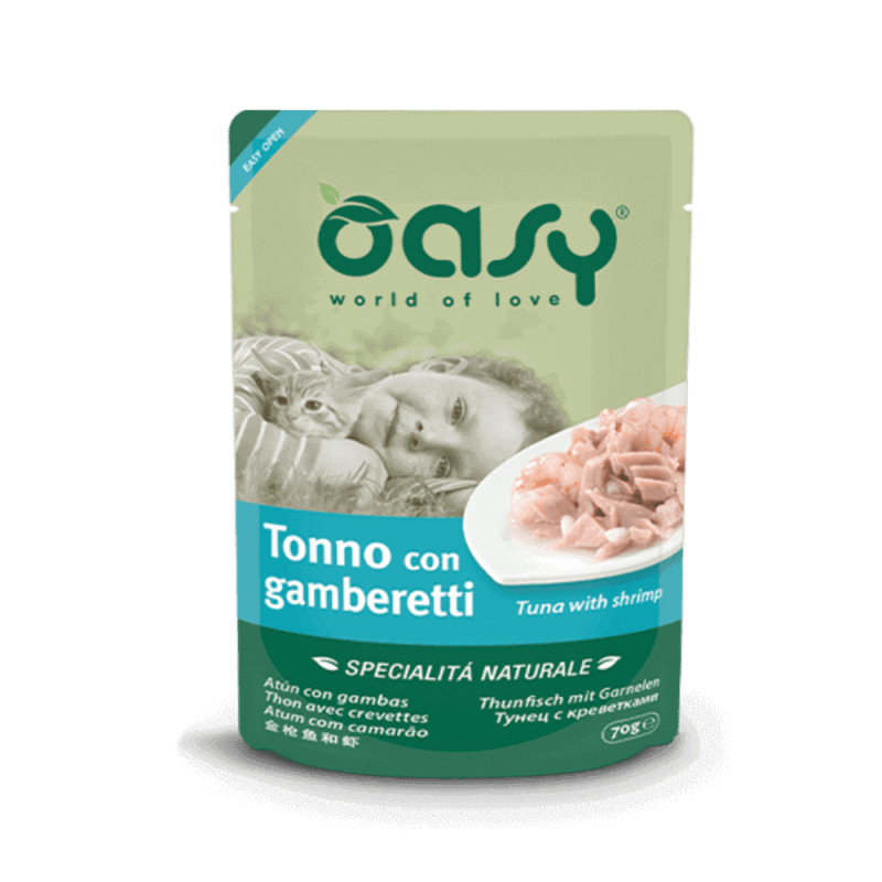 Oasy guljašš tuunikala ja krevettidega täiskasvanud kassidele - Bosse.ee