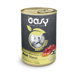 Oasy Grain Free Adult Medium & Large Beef veiselihaga konservid koertele - bosse.ee