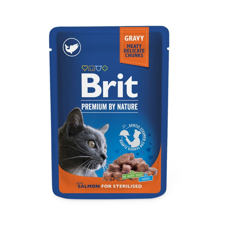 Brit Premium Salmon Sterilized konservid steriliseeritud kassidele - Bosse.ee