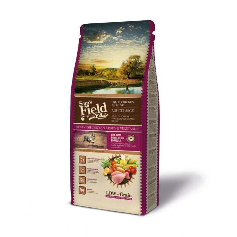 Sam's Field Adult Large Chicken & Potato kuivtoit koertele