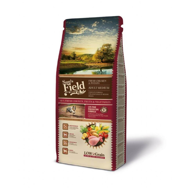 Sam's Field Adult Medium Chicken & Potato kuivtoit koertele
