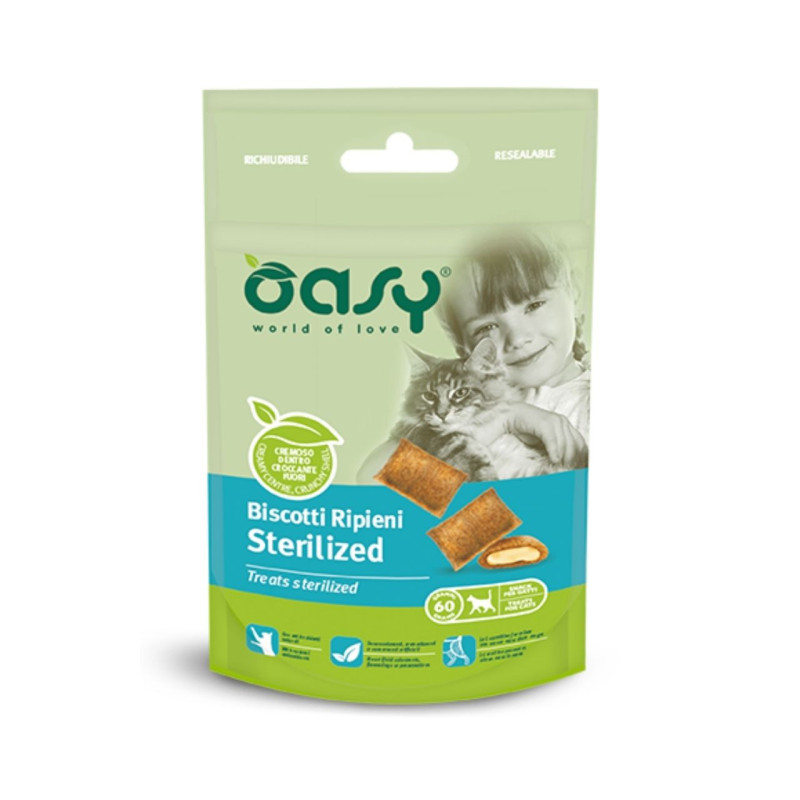 Oasy Treats Sterilized maiuspalad kastreeritud kassidele - Bosse.ee