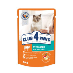 Club 4 Paws Premium veisekonservid tarretises steriliseeritud kassidele - Bosse.ee